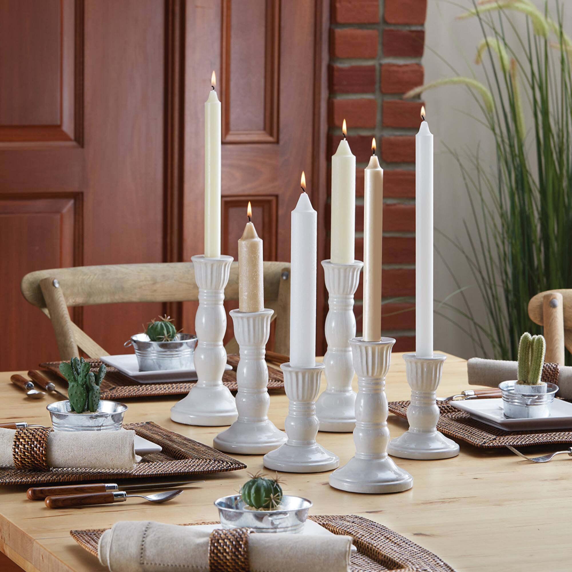 Root Candles 7" Unscented Smooth Collenette Taper Candles